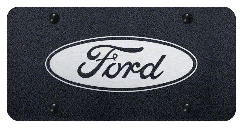 Ford Laser Etched License Plate; Rugged Black (Universal; Some Adaptation May Be Required)