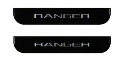 Rear Door Sill Protection; Black Platinum (19-23 Ranger SuperCrew)