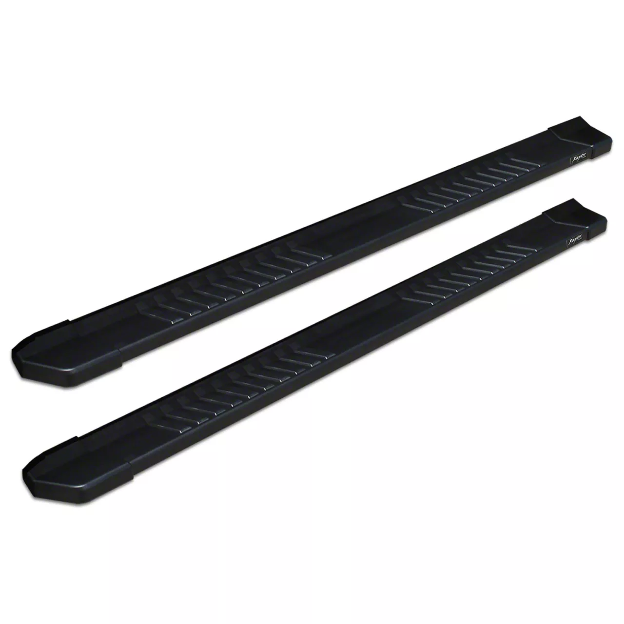 Raptor Series 6-Inch OEM Style Slide Track Running Boards; Black Textured (19-26 RAM 1500 Quad Cab)