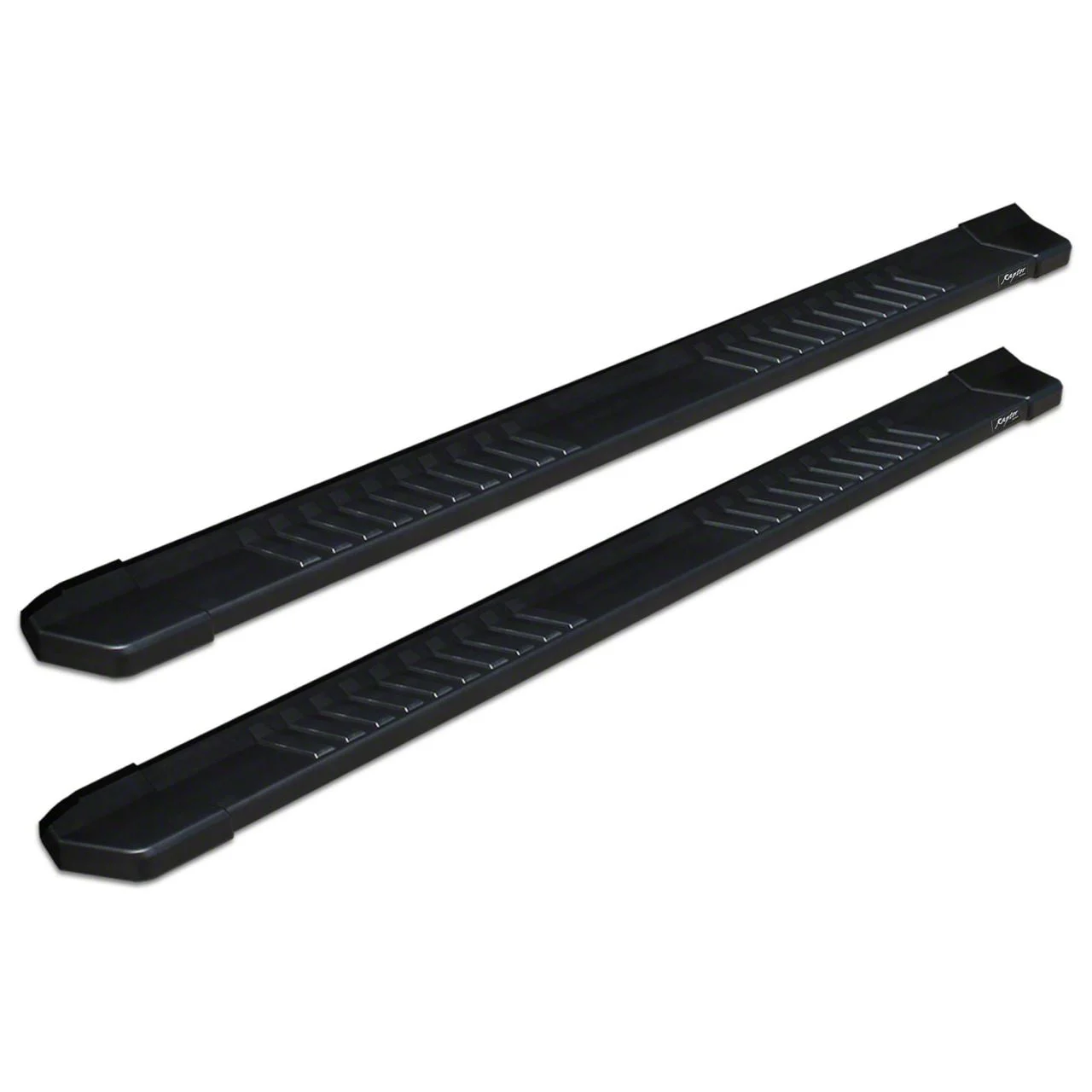 Raptor Series 6-Inch OEM Style Slide Track Running Boards; Black Textured (19-26 Sierra 1500 Double Cab)