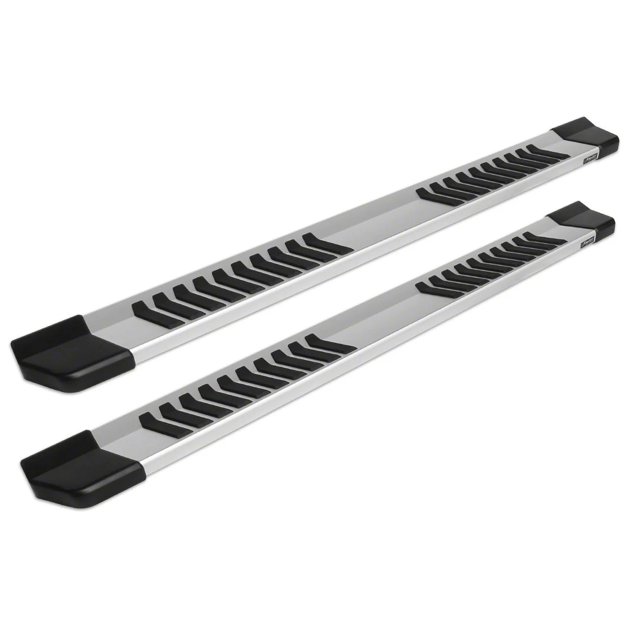 Raptor Series 6-Inch OEM Style Slide Track Running Boards; Brushed Aluminum (19-26 Silverado 1500 Double Cab)