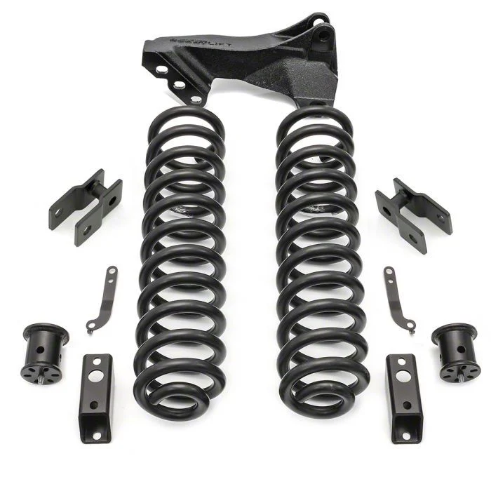 ReadyLIFT 2.50-Inch Coil Spring Front Suspension Lift Kit with Front Shock Extensions and Front Track Bar Bracket (11-19 4WD 6.7L Powerstroke F-350 Super Duty)
