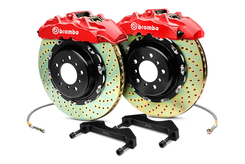 Brembo GT Red Front Drilled Brake Kit 355x32mm - 07-08 Infiniti G35 / 08-13 G37, 09-16 Nissan 370Z