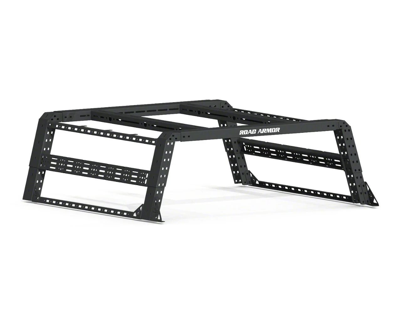 Road Armor TRECK Overland Adjustable Bed Rack System; Textured Black (19-26 Ranger)