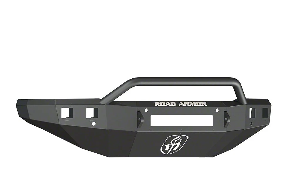 Road Armor Stealth Non-Winch Front Bumper with Pre-Runner Guard; Textured Black (15-19 Silverado 3500 HD)