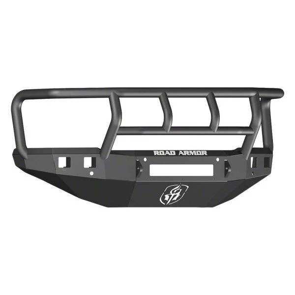 Road Armor Stealth Non-Winch Front Bumper with Titan II Guard; Textured Black (15-19 Silverado 3500 HD)