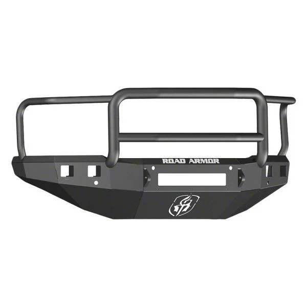 Road Armor Stealth Winch Front Bumper with Lonestar Guard; Textured Black (15-19 Silverado 3500 HD)