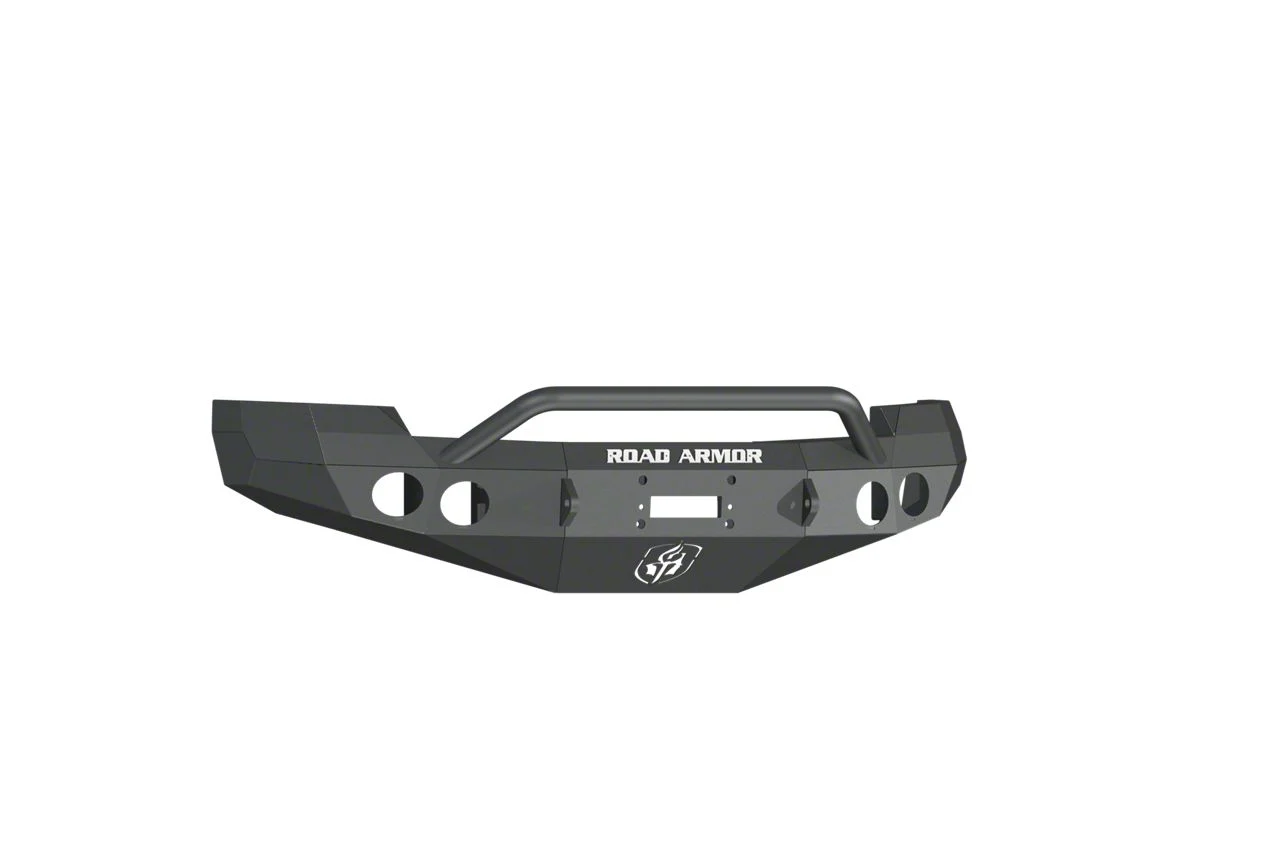 Road Armor Stealth Winch Front Bumper with Pre-Runner Guard; Textured Black (07-10 Silverado 3500 HD)
