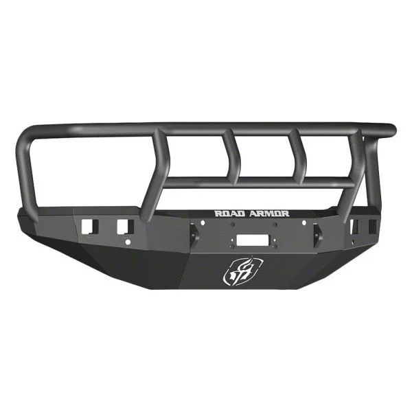Road Armor Stealth Winch Front Bumper with Titan II Guard; Textured Black (15-19 Silverado 3500 HD)