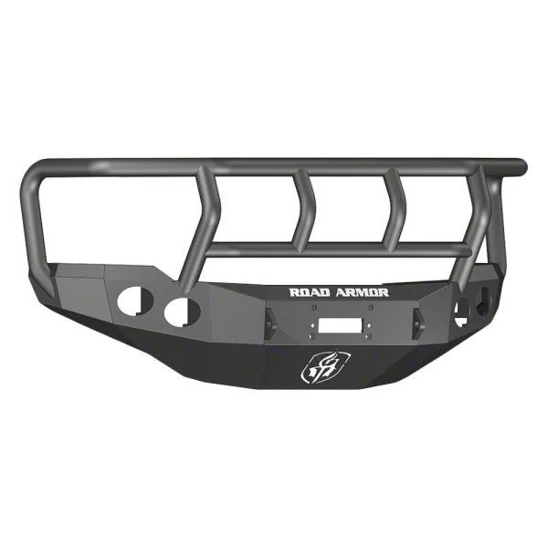 Road Armor Stealth Winch Front Bumper with Titan II Guard; Textured Black (11-14 Silverado 3500 HD)