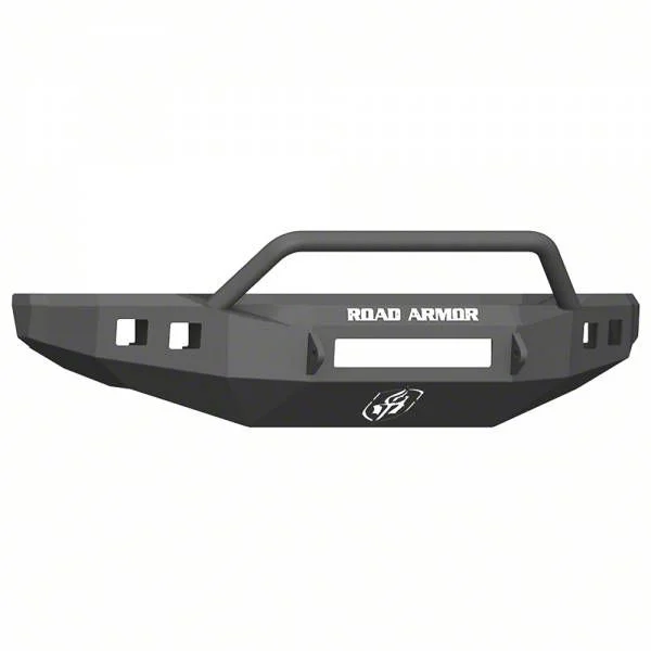Road Armor Stealth Non-Winch Front Bumper with Pre-Runner Guard; Wide Flare; Textured Black (17-22 F-250 Super Duty)