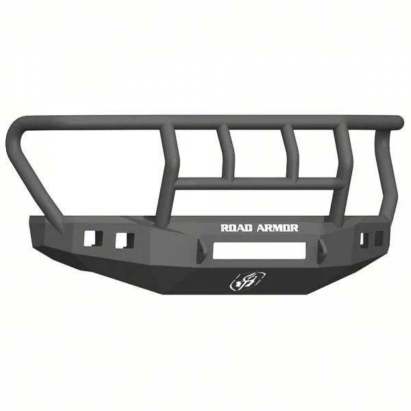 Road Armor Stealth Non-Winch Front Bumper with Titan II Guard; Standard Flare; Textured Black (17-22 F-250 Super Duty)