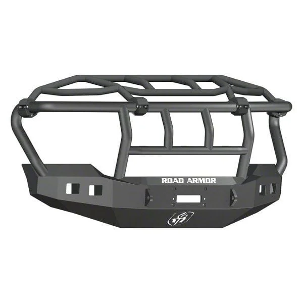 Road Armor Stealth Winch Front Bumper with Intimidator Guard; Textured Black (11-16 F-250 Super Duty)