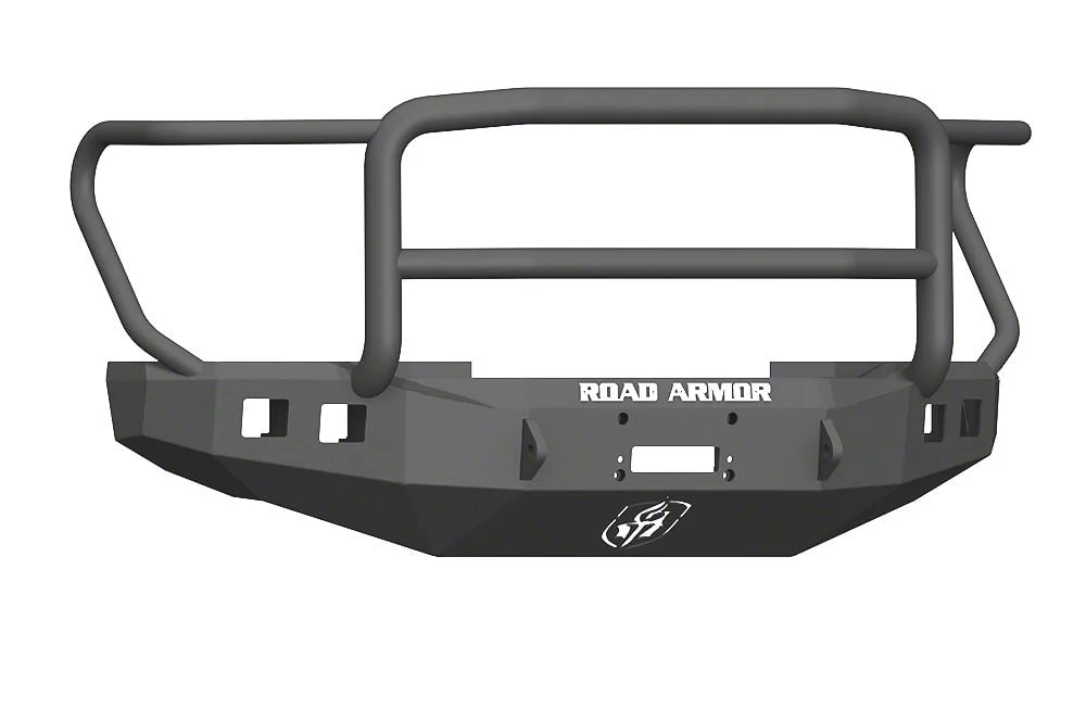 Road Armor Stealth Winch Front Bumper with Lonestar Guard; Textured Black (17-22 F-250 Super Duty)