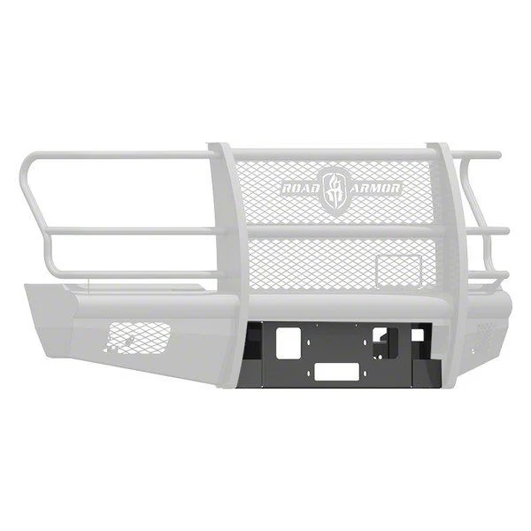 Road Armor Winch Plate for Vaquero Front Bumper; Textured Black (17-22 F-250 Super Duty)