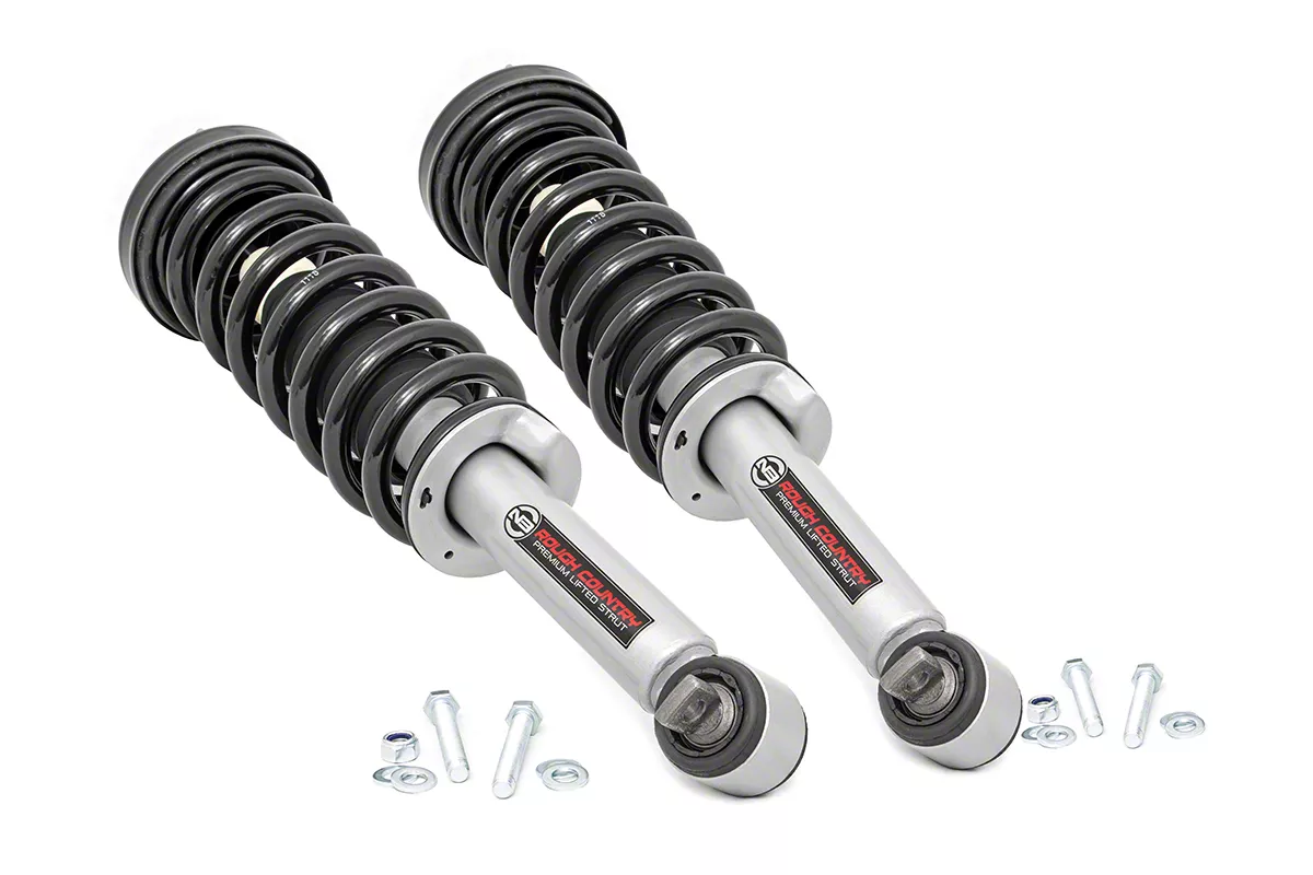 Rough Country Suspension N3 Loaded Leveling Front Struts for 2-Inch Lift (14-26 2WD F-150)