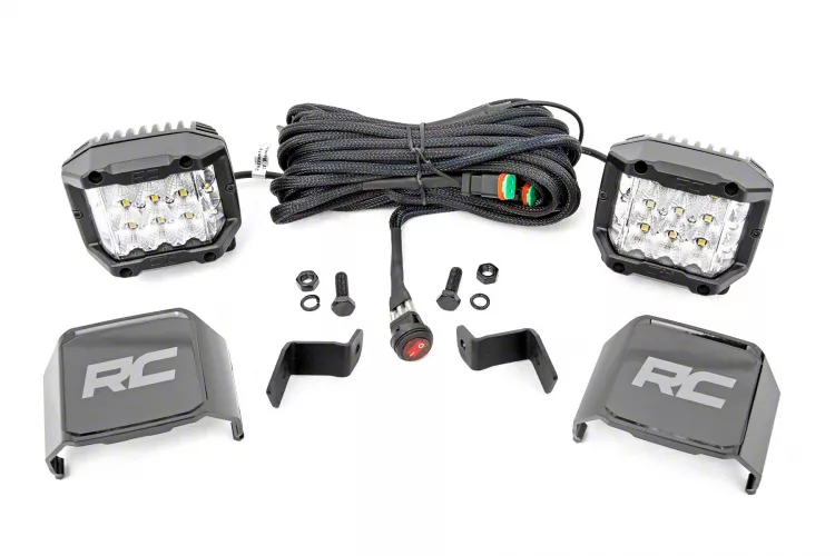Rough Country Offroad 3-Inch Osram Wide Angle Series LED Ditch Light Kit (15-26 F-150)