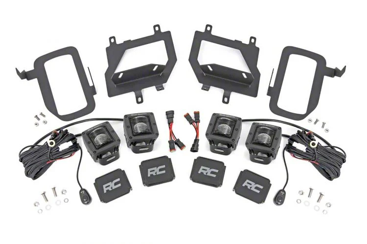 Rough Country Offroad Black Series LED Fog Light Kit; SAE Beam (15-17 F-150, Excluding Raptor)