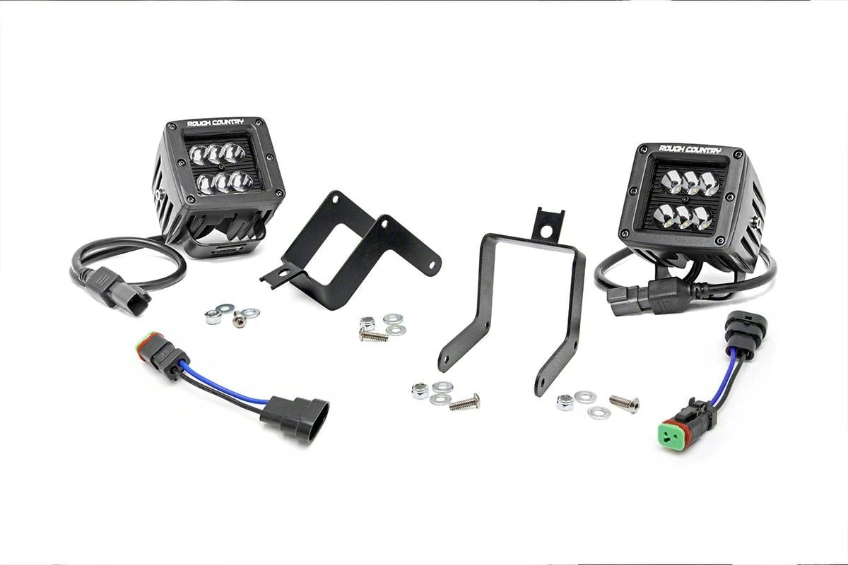 Rough Country Offroad Black Series LED Fog Light Kit (11-16 F-350 Super Duty)