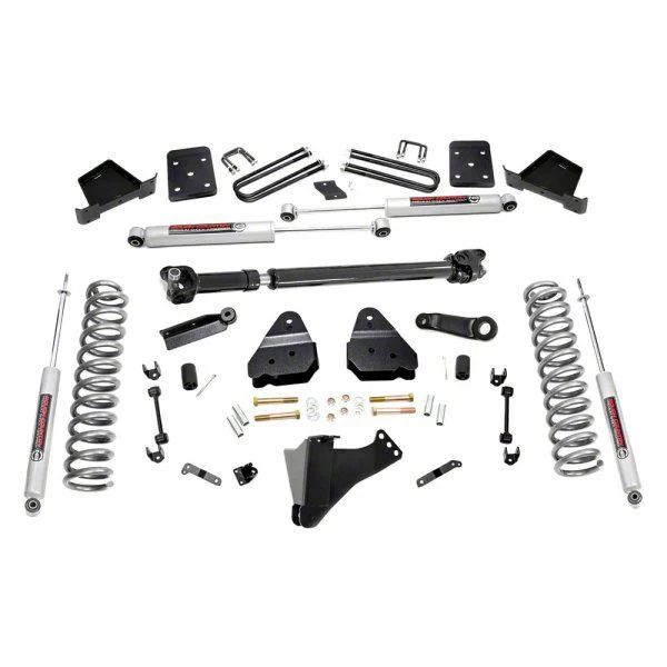 Rough Country Suspension 4.50-Inch Suspension Lift Kit with Front Driveshaft and Premium N3 Shocks (17-22 4WD 6.7L Powerstroke F-350 Super Duty SRW w/ 3.50-Inch Rear Axle)