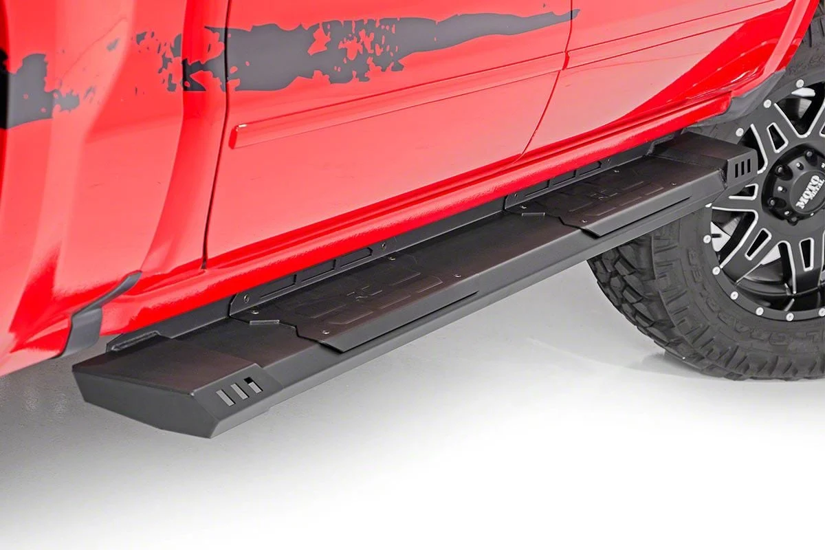Rough Country HD2 Running Boards; Black (11-16 F-350 Super Duty SuperCrew)