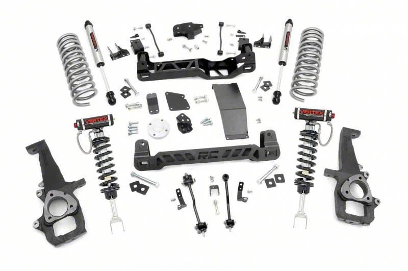 Rough Country Offroad 6-Inch Suspension Lift Kit with Vertex Adjustable Coil-Overs and V2 Monotube Shocks (12-18 4WD RAM 1500 w/o Air Ride)