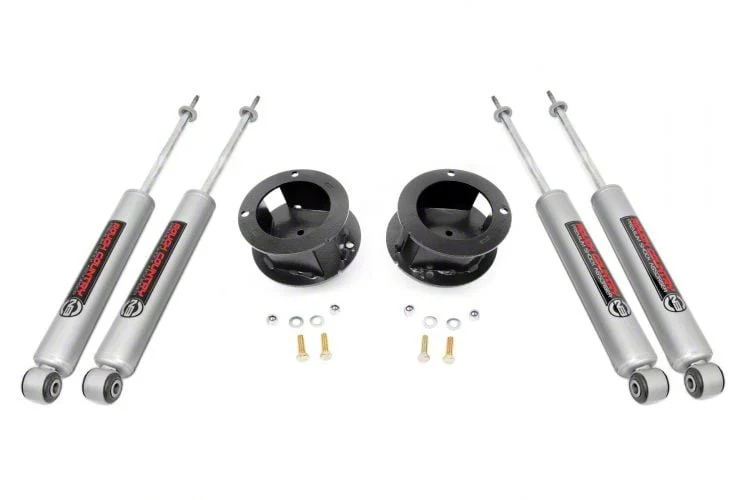 Rough Country Suspension 2.50-Inch Front Leveling Kit with Premium N3 Shocks (13-26 4WD RAM 3500 w/ Rear Coil Springs)