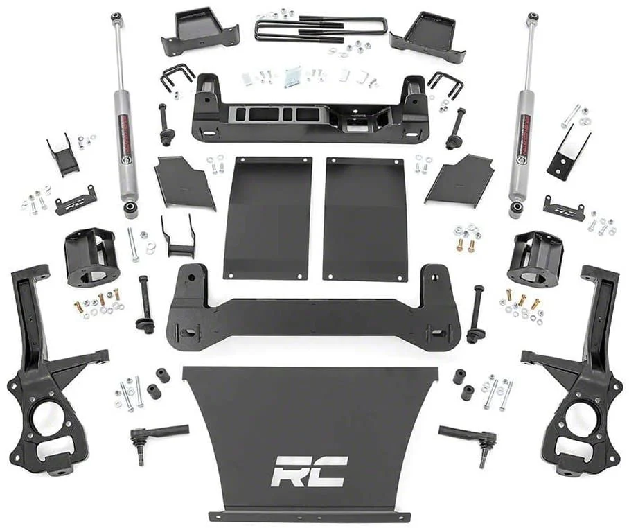 Rough Country Suspension 6-Inch Suspension Lift Kit with Premium N3 Shocks (19-26 Sierra 1500 w/o Adaptive Ride Control, Excluding AT4 & Denali)
