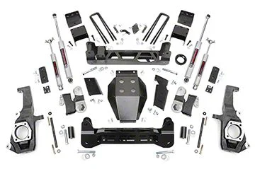 Rough Country Suspension 7.50-Inch NTD Suspension Lift Kit with Premium N3 Shocks (11-19 Sierra 2500 HD SRW, Excluding Denali)