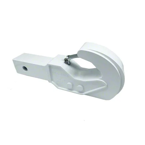 Royal Hooks 2-Inch Receiver Hitch Tow Hook; White (Universal; Some Adaptation May Be Required)