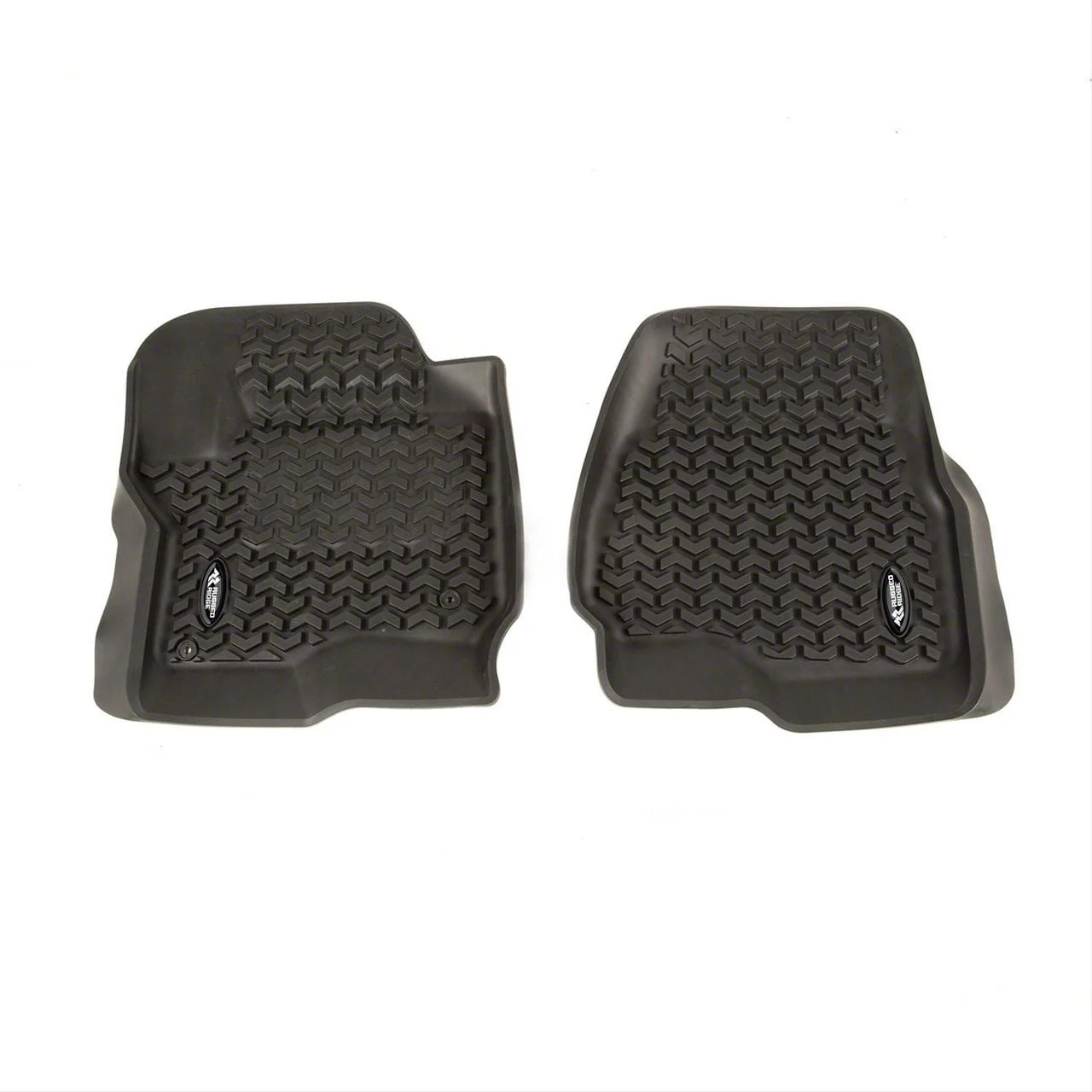 Rugged Ridge All-Terrain Front Floor Liners; Black (17-26 F-250 Super Duty)