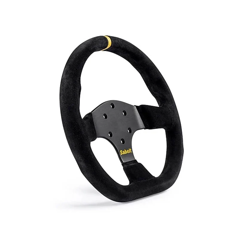 Sabelt (2026X) Flat Bottom Suede 330mm Steering Wheel