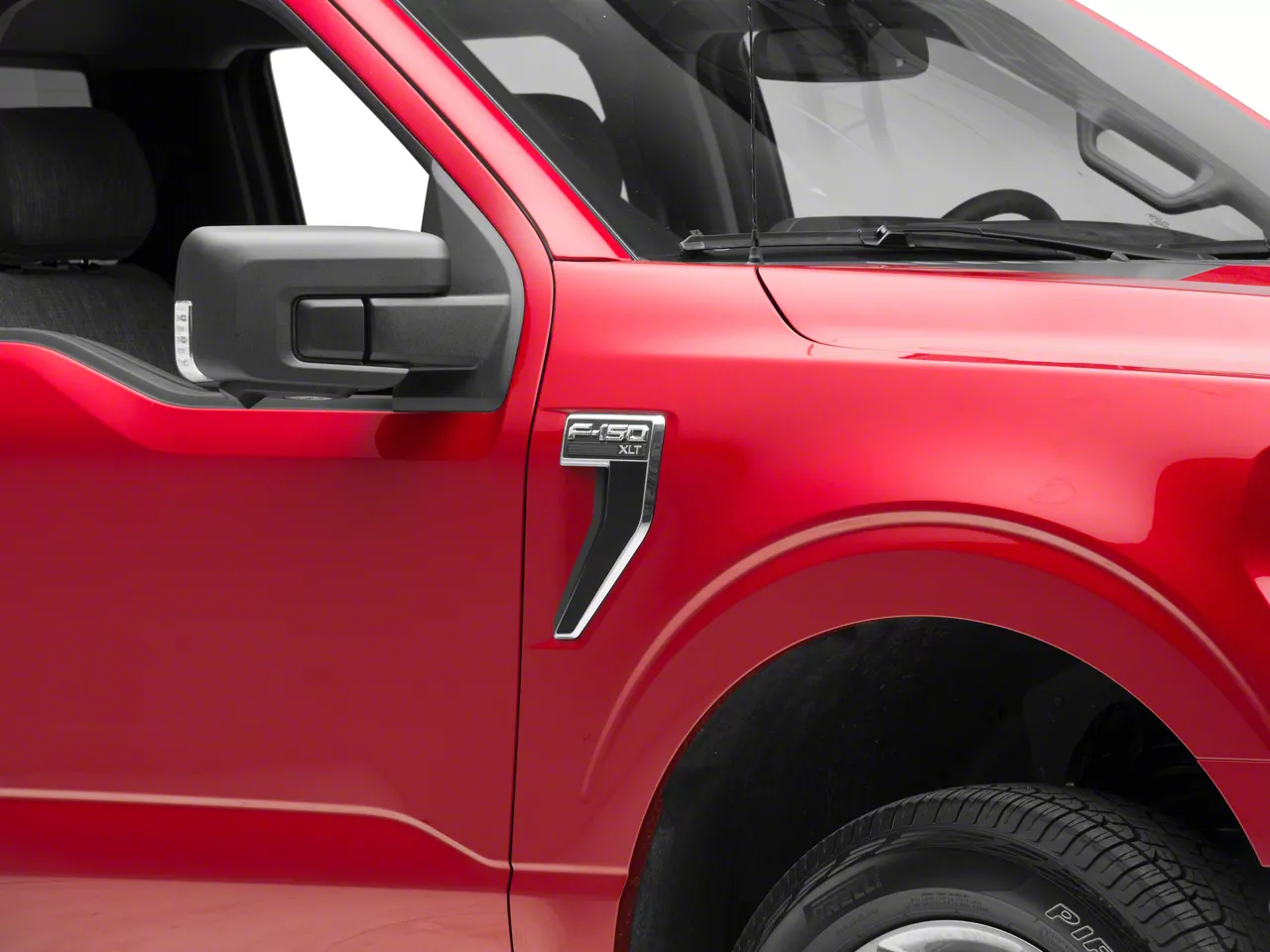 SEC10 Fender Grille Decal; Brushed Black (21-26 F-150, Excluding Raptor)