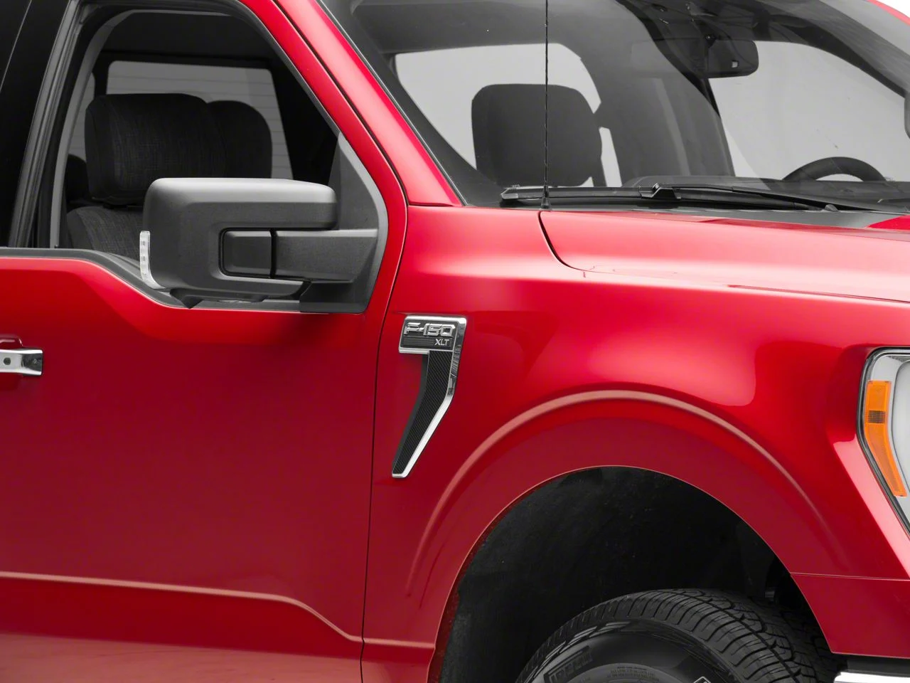 SEC10 Fender Grille Decal; Carbon (21-26 F-150, Excluding Raptor)