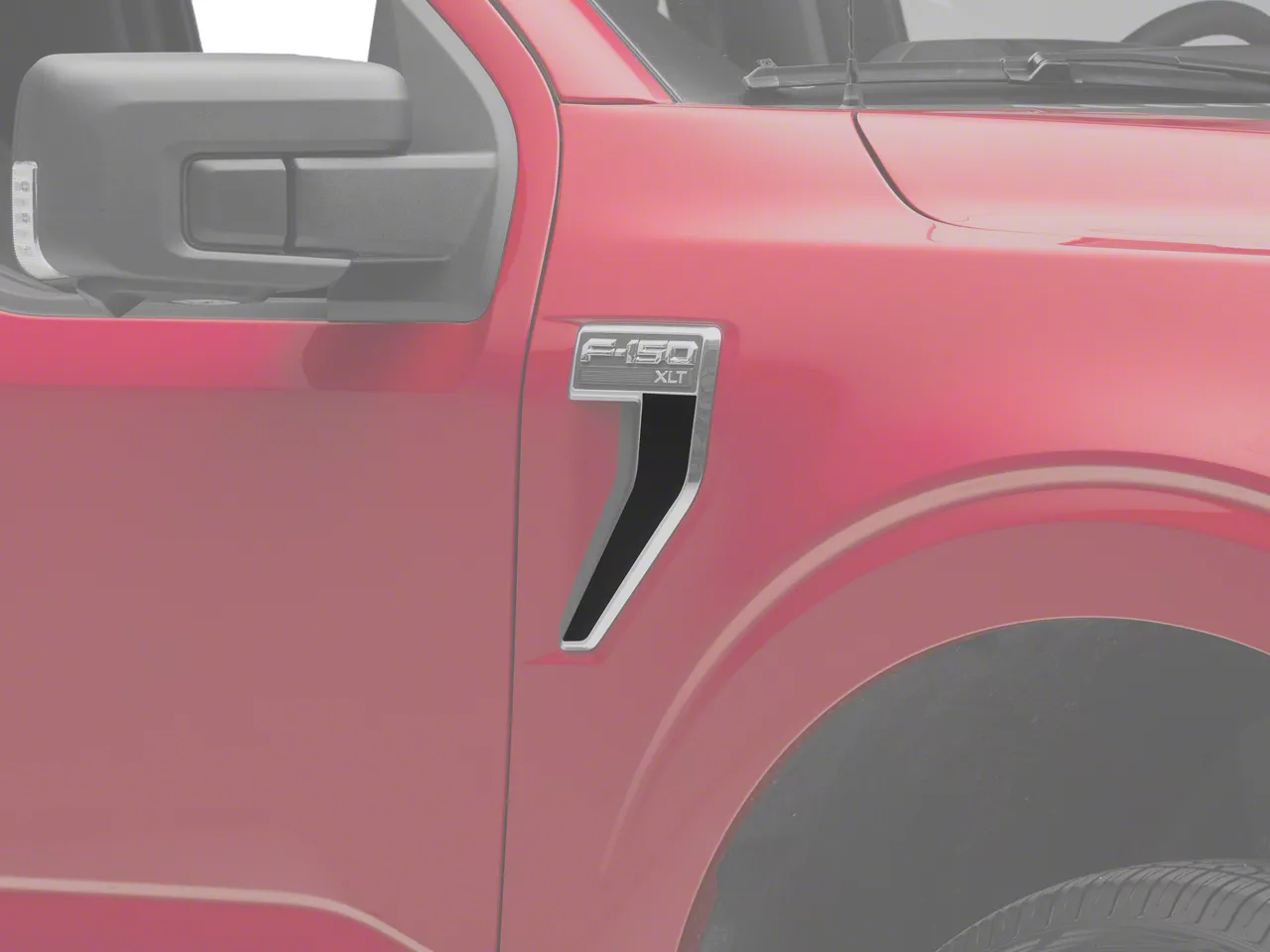 SEC10 Fender Grille Decal; Matte Black (21-26 F-150, Excluding Raptor)