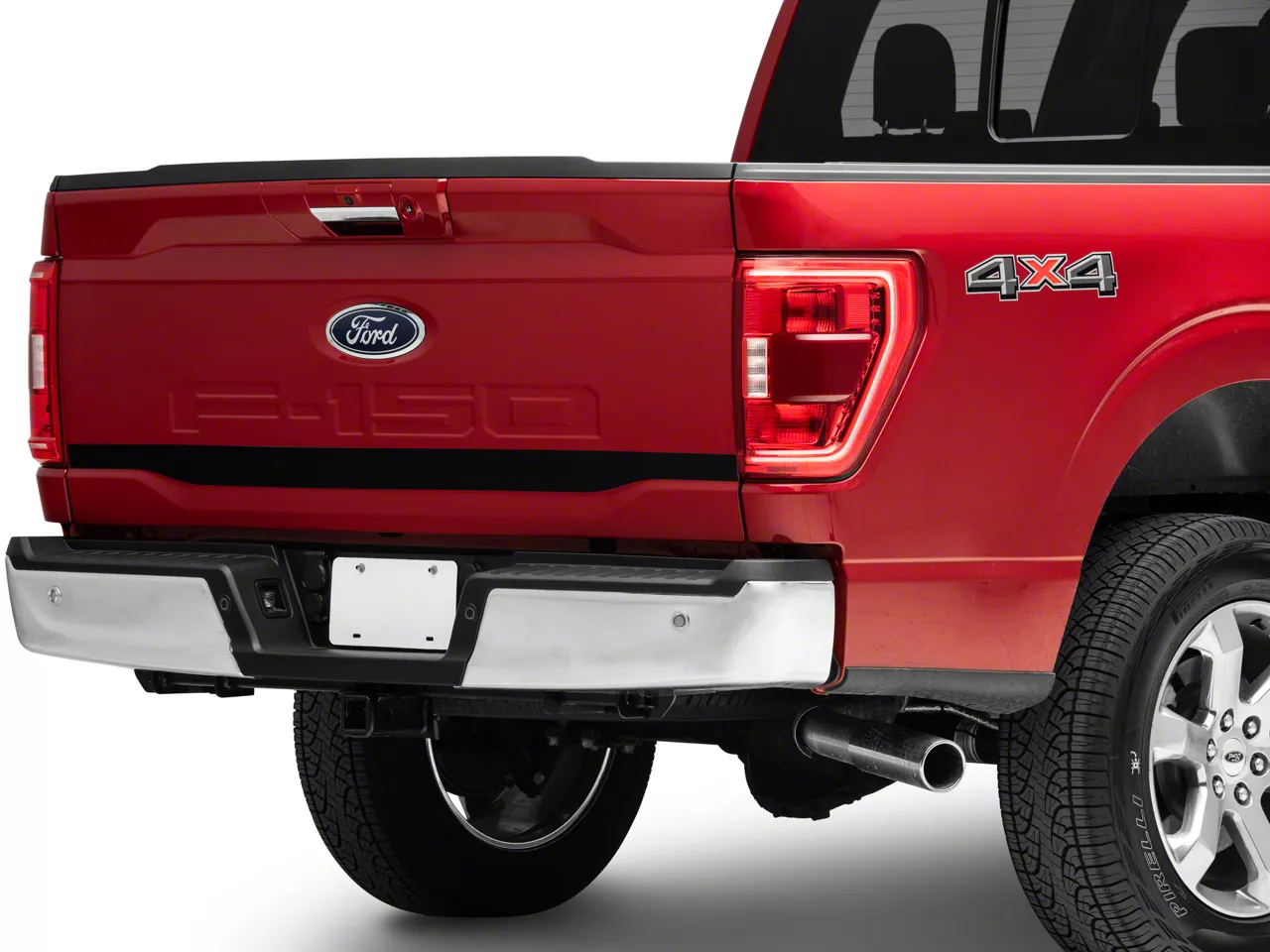 SEC10 Lower Tailgate Accent Decal; Matte Black (21-26 F-150)