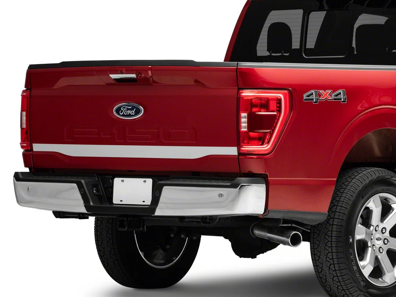 SEC10 Lower Tailgate Accent Decal; Silver (21-26 F-150)
