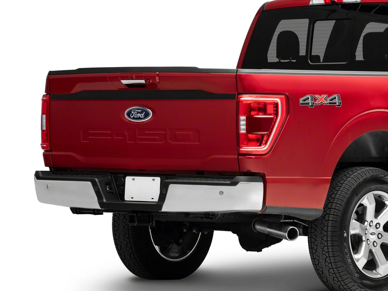 SEC10 Upper Tailgate Accent Decal; Gloss Black (21-26 F-150)
