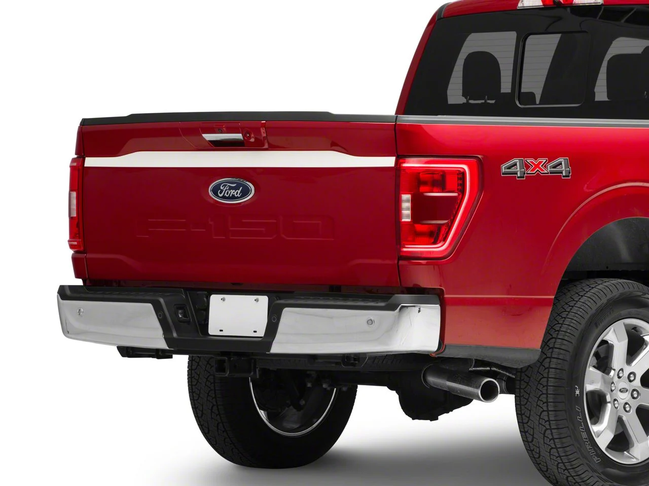 SEC10 Upper Tailgate Accent Decal; White (21-26 F-150)