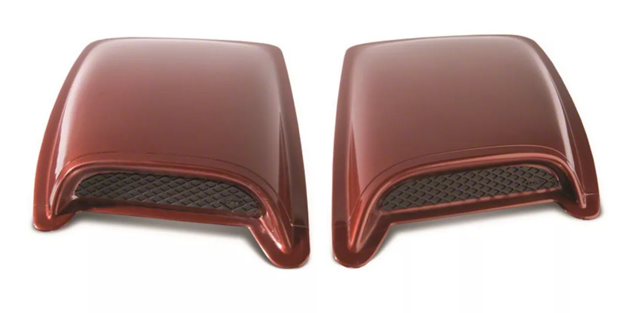 2-Piece Eclipse Hood Scoops; Smooth Black; Medium (07-13 Sierra 1500)