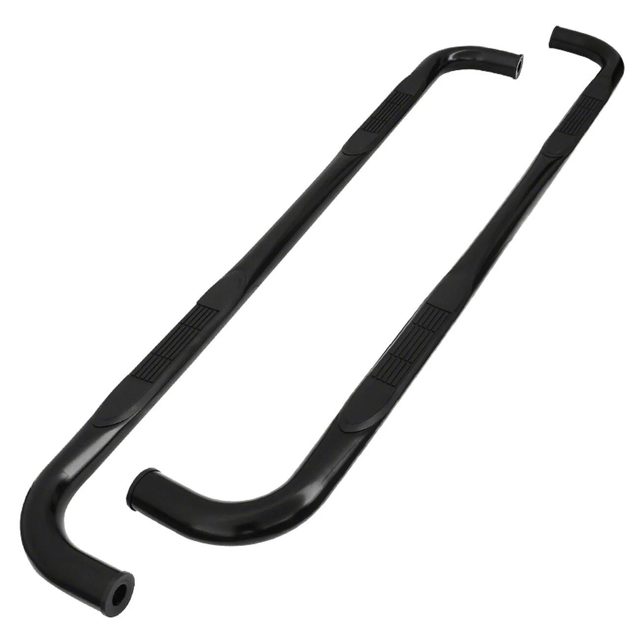 3-Inch Round Side Step Bars; Black (19-26 Sierra 1500 Crew Cab)