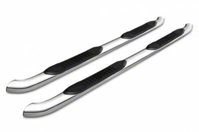 3-Inch Round Side Step Bars; Stainless Steel (19-26 Sierra 1500 Double Cab)