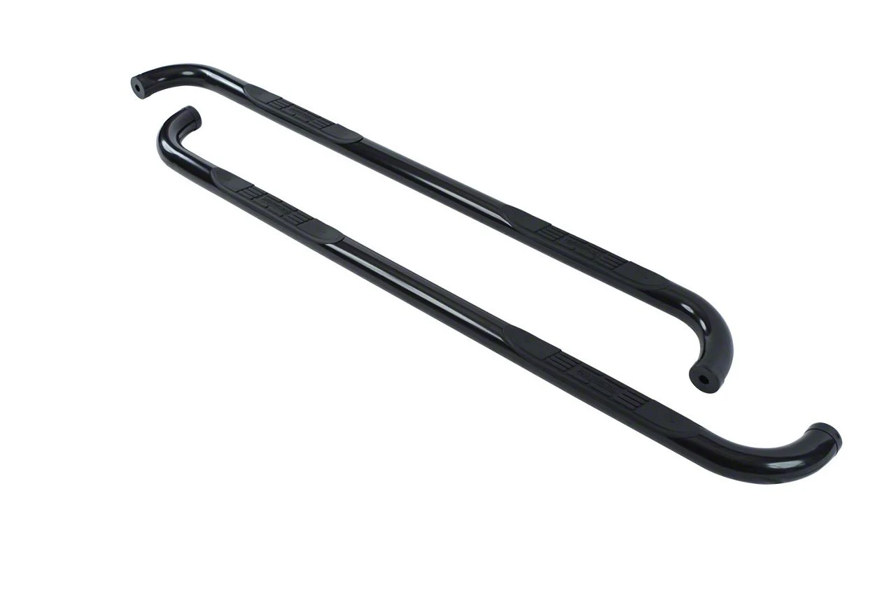 Go Rhino 3-Inch 4000 Series Cab Length Side Step Bars; Black (04-13 Sierra 1500 Crew Cab)