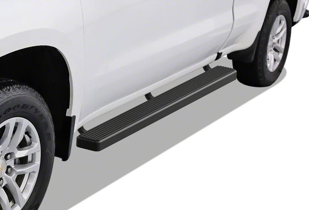5-Inch iStep Running Boards; Black (19-26 Sierra 1500 Double Cab)