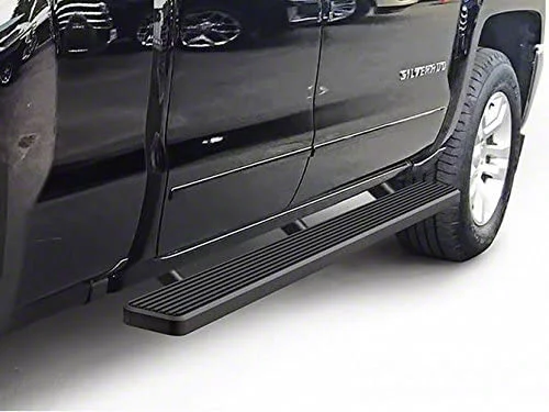 5-Inch iStep Running Boards; Black (04-13 Sierra 1500 Crew Cab)