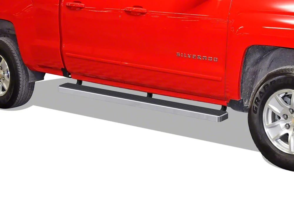 5-Inch iStep Running Boards; Hairline Silver (19-26 Sierra 1500 Double Cab)