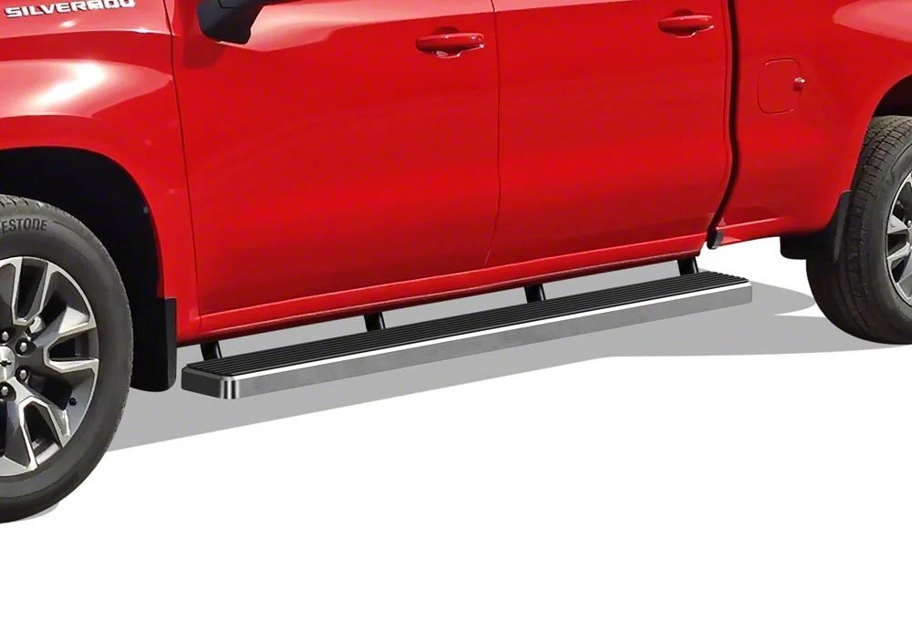 6-Inch iStep Running Boards; Hairline Silver (19-26 Sierra 1500 Crew Cab)