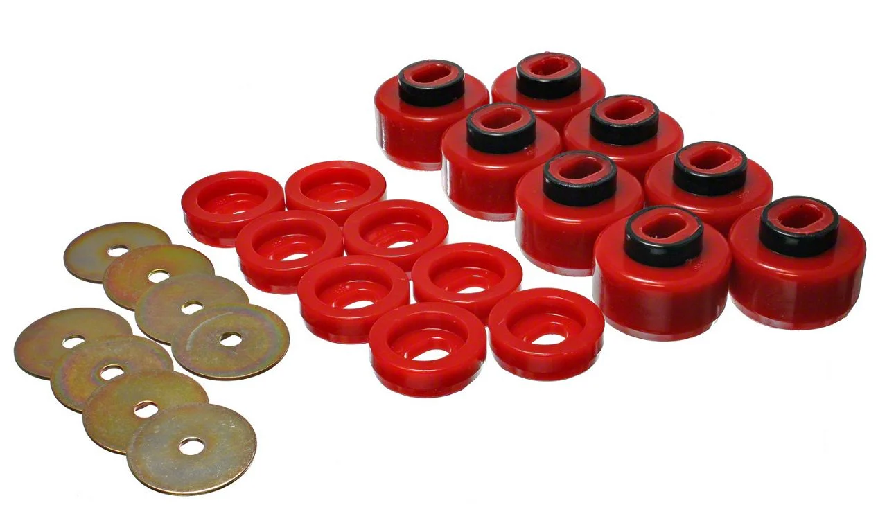 Body Cab Mount Set; Red (01-04 Sierra 1500)