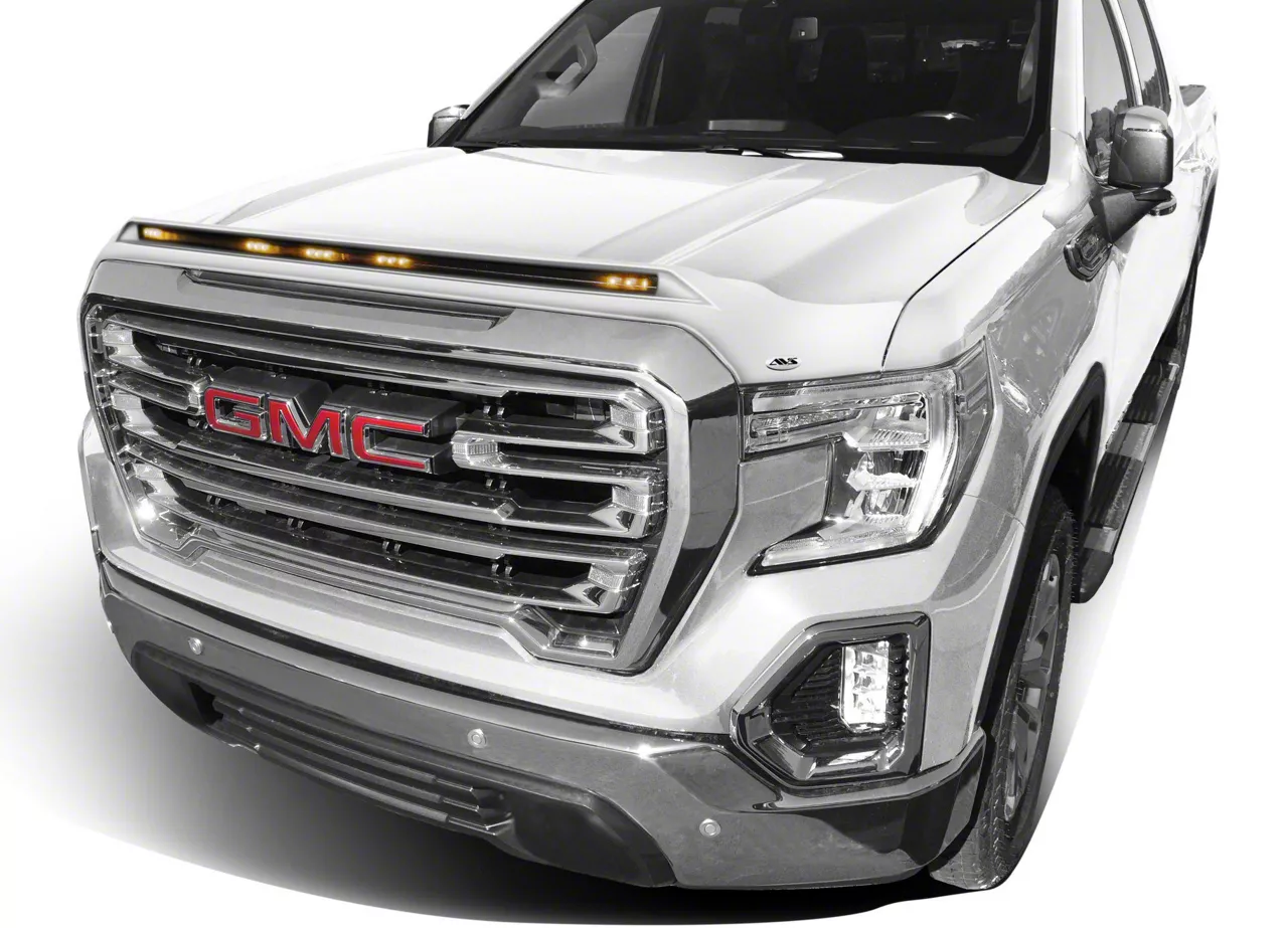 Aeroskin LightShield Color-Match Hood Protector; White Frost Tricoat (19-26 Sierra 1500)