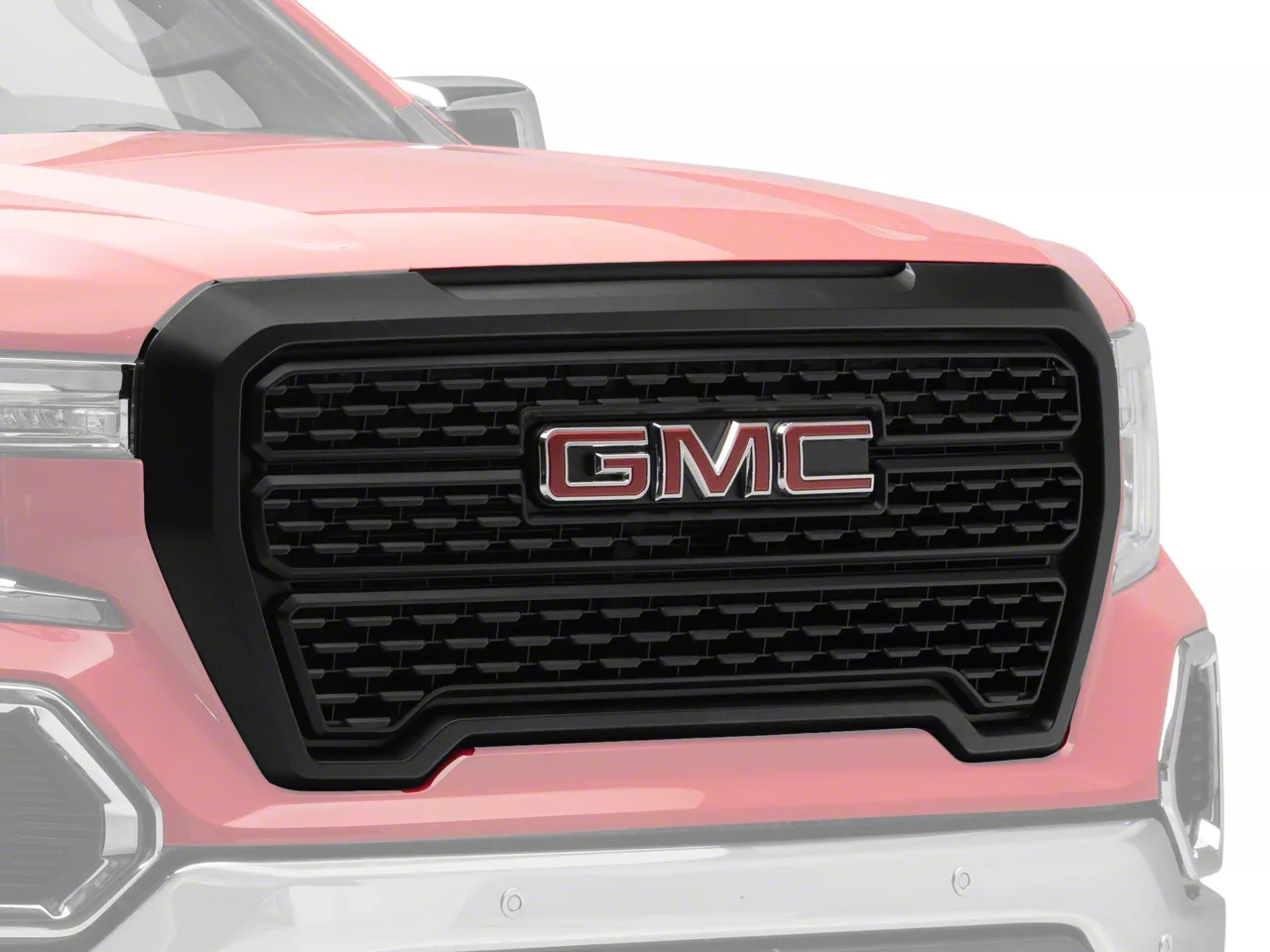 Denali Style Upper Replacement Grille; Matte Black (19-21 Sierra 1500)